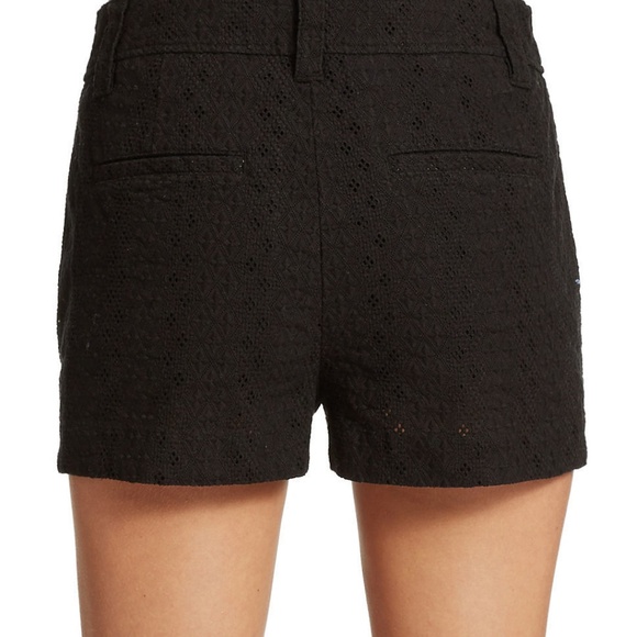 NWT FREE PEOPLE floral BLACK EYELET SHORTS SZ 4 - Picture 2 of 2